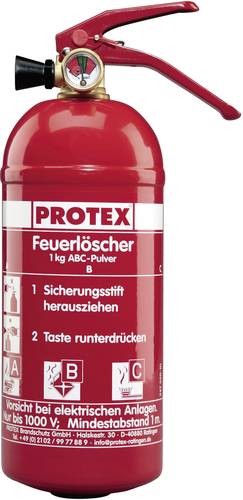 Protex Pulverfeuerlöscher 1l Brandklasse: A, B, C Inhalt 1St. von Protex