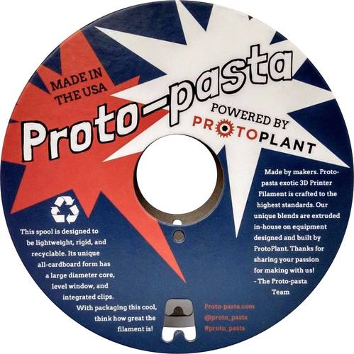 Proto-Pasta CFP12805 Original Carbon Fiber PLA Filament PLA 2.85mm 500g Carbon 1St. von Proto-Pasta