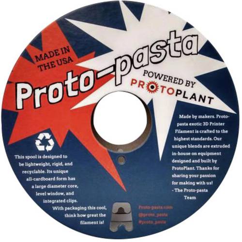 Proto-Pasta FEP11705 Filament PLA magnetisch 1.75mm 500g Grau 1St. von Proto-Pasta