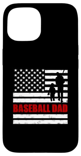 Stolzer Baseball Dad Amerikanische Flagge Sport Vatertag Hülle für iPhone 15 von Proud Baseball Dad American Flag Sports