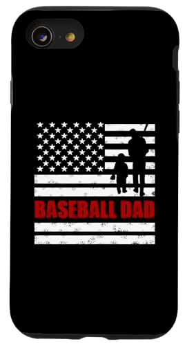Stolzer Baseball Dad Amerikanische Flagge Sport Vatertag Hülle für iPhone SE (2020) / 7 / 8 von Proud Baseball Dad American Flag Sports