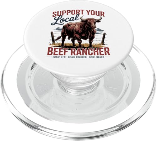 Unterstützen Sie Ihren lokalen Beef Rancher PopSockets PopGrip für MagSafe Unterstützen Sie Ihren lokalen Beef Rancher PopSockets PopGrip für MagSafe von Proud Beef Ranger - Celebrate Rural Lifestyle