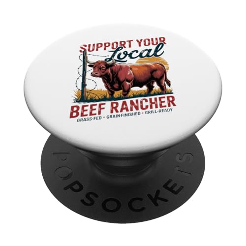 Unterstützen Sie Ihren lokalen Beef Rancher - Red Angus PopSockets Klebender PopGrip Unterstützen Sie Ihren lokalen Beef Rancher - Red Angus PopSockets Klebender PopGrip von Proud Beef Ranger - Celebrate Rural Lifestyle