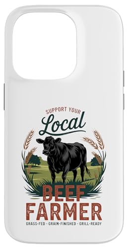 Unterstützen Sie Ihren lokalen Farmer – Black Angus Beef Rancher Hülle für iPhone 14 Pro von Proud Beef Ranger - Celebrate Rural Lifestyle