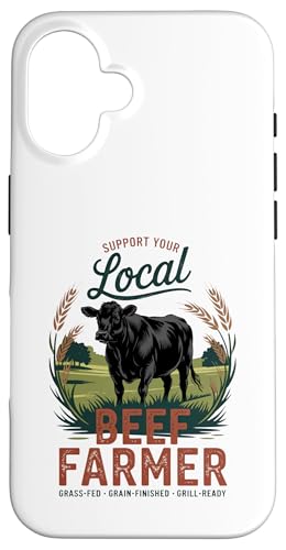 Unterstützen Sie Ihren lokalen Farmer – Black Angus Beef Rancher Hülle für iPhone 16 von Proud Beef Ranger - Celebrate Rural Lifestyle
