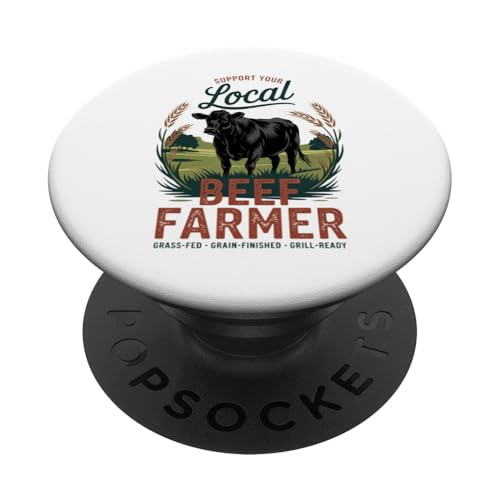 Unterstützen Sie Ihren lokalen Farmer – Black Angus Beef Rancher PopSockets Klebender PopGrip von Proud Beef Ranger - Celebrate Rural Lifestyle