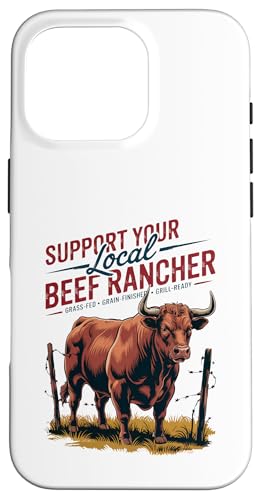 Unterstützen Sie Ihren lokalen Rancher – Red Angus – Rinderfarm Hülle für iPhone 16 Pro von Proud Beef Ranger - Celebrate Rural Lifestyle