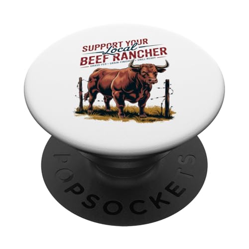 Unterstützen Sie Ihren lokalen Rancher – Red Angus – Rinderfarm PopSockets Klebender PopGrip Unterstützen Sie Ihren lokalen Rancher – Red Angus – Rinderfarm PopSockets Klebender PopGrip von Proud Beef Ranger - Celebrate Rural Lifestyle