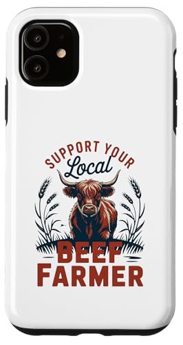 Unterstützen Sie Ihren lokalen Rinderbauer – Hochlandrinder Hülle für iPhone 11 von Proud Beef Ranger - Celebrate Rural Lifestyle