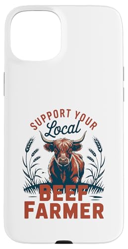 Unterstützen Sie Ihren lokalen Rinderbauer – Hochlandrinder Hülle für iPhone 15 Plus von Proud Beef Ranger - Celebrate Rural Lifestyle