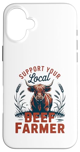 Unterstützen Sie Ihren lokalen Rinderbauer – Hochlandrinder Hülle für iPhone 16 Plus von Proud Beef Ranger - Celebrate Rural Lifestyle