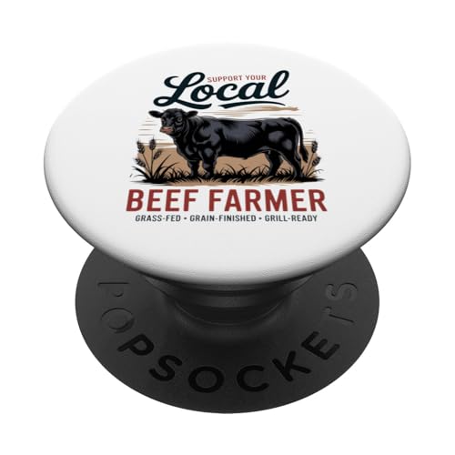 Unterstützen Sie Ihren lokalen Rinderbauer – Retro Beef Rancher PopSockets Klebender PopGrip Unterstützen Sie Ihren lokalen Rinderbauer – Retro Beef Rancher PopSockets Klebender PopGrip von Proud Beef Ranger - Celebrate Rural Lifestyle
