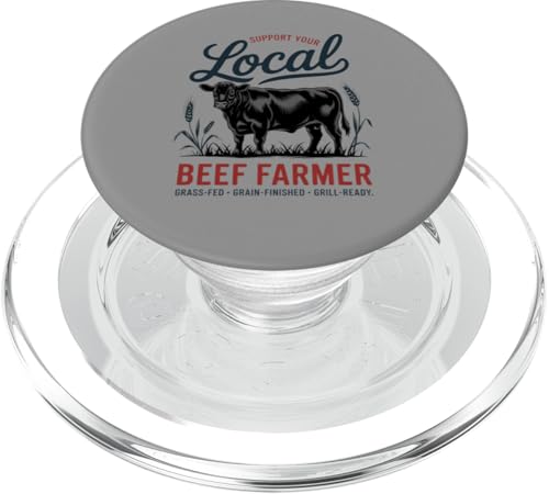 Unterstützen Sie Ihren lokalen Rindfleischbauer PopSockets PopGrip für MagSafe Unterstützen Sie Ihren lokalen Rindfleischbauer PopSockets PopGrip für MagSafe von Proud Beef Ranger - Celebrate Rural Lifestyle