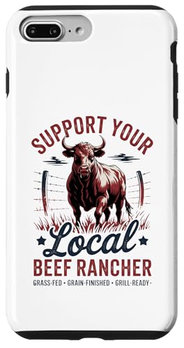 Vintage Support Your Local Beef Rancher - Rinderbauer Hülle für iPhone 7 Plus/8 Plus von Proud Beef Ranger - Celebrate Rural Lifestyle