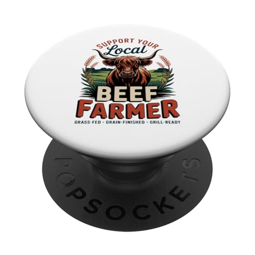 Vintage Unterstützen Sie Ihren lokalen Rinderzüchter - Highland Cattle PopSockets Klebender PopGrip Vintage Unterstützen Sie Ihren lokalen Rinderzüchter - Highland Cattle PopSockets Klebender PopGrip von Proud Beef Ranger - Celebrate Rural Lifestyle