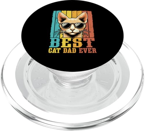 Best Cat Dad Ever Katzenliebhaber Katzenbesitzer Vatertag Papa PopSockets PopGrip für MagSafe von Proud Cat Dad Loving Father Cat Owner Men Daddy