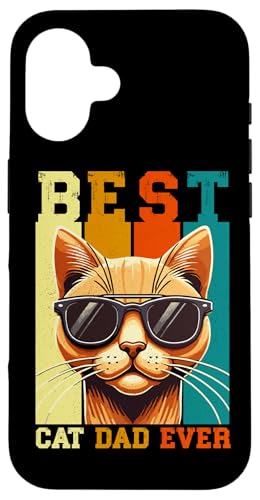 Best Cat Dad Ever Katzenliebhaber Vatertag Papa Papa Retro Hülle für iPhone 16 Best Cat Dad Ever Katzenliebhaber Vatertag Papa Papa Retro Hülle für iPhone 16 von Proud Cat Dad Loving Father Cat Owner Men Daddy