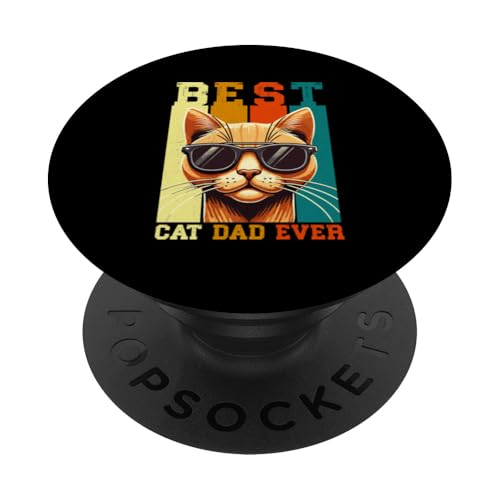 Best Cat Dad Ever Katzenliebhaber Vatertag Papa Papa Retro PopSockets Klebender PopGrip Best Cat Dad Ever Katzenliebhaber Vatertag Papa Papa Retro PopSockets Klebender PopGrip von Proud Cat Dad Loving Father Cat Owner Men Daddy