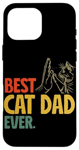 Best Cat Dad Ever Retro Katzenliebhaber Katzenbesitzer Vatertag Hülle für iPhone 16 Pro Max Best Cat Dad Ever Retro Katzenliebhaber Katzenbesitzer Vatertag Hülle für iPhone 16 Pro Max von Proud Cat Dad Loving Father Cat Owner Men Daddy