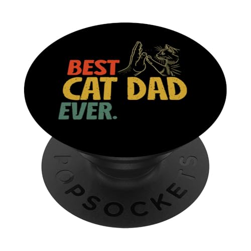 Best Cat Dad Ever Retro Katzenliebhaber Katzenbesitzer Vatertag PopSockets Klebender PopGrip Best Cat Dad Ever Retro Katzenliebhaber Katzenbesitzer Vatertag PopSockets Klebender PopGrip von Proud Cat Dad Loving Father Cat Owner Men Daddy