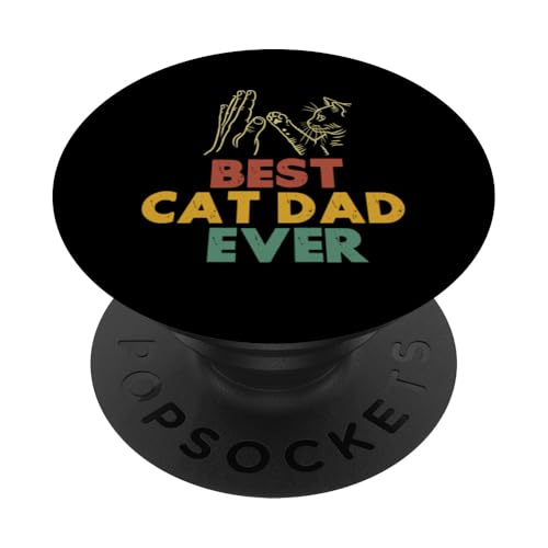Bester Katzenvater aller Zeiten Vatertag Vintage Vatertags-Papa PopSockets Klebender PopGrip Bester Katzenvater aller Zeiten Vatertag Vintage Vatertags-Papa PopSockets Klebender PopGrip von Proud Cat Dad Loving Father Cat Owner Men Daddy