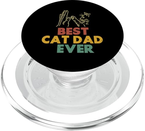 Bester Katzenvater aller Zeiten Vatertag Vintage Vatertags-Papa PopSockets PopGrip für MagSafe Bester Katzenvater aller Zeiten Vatertag Vintage Vatertags-Papa PopSockets PopGrip für MagSafe von Proud Cat Dad Loving Father Cat Owner Men Daddy