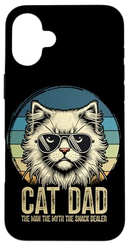 Cat Dad Der Mann Der Mythos Der Snackhändler Vatertag Retro Hülle für iPhone 16 Plus Cat Dad Der Mann Der Mythos Der Snackhändler Vatertag Retro Hülle für iPhone 16 Plus von Proud Cat Dad Loving Father Cat Owner Men Daddy