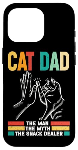 Cat Dad Der Mann Der Mythos Der Snackhändler Vatertag Retro Hülle für iPhone 16 Pro Cat Dad Der Mann Der Mythos Der Snackhändler Vatertag Retro Hülle für iPhone 16 Pro von Proud Cat Dad Loving Father Cat Owner Men Daddy