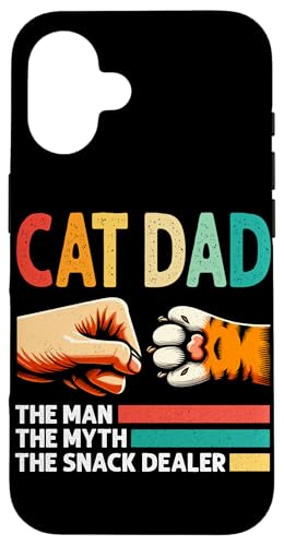 Cat Dad Der Mann Der Mythos Der Snackhändler Vatertag Retro Hülle für iPhone 16 Cat Dad Der Mann Der Mythos Der Snackhändler Vatertag Retro Hülle für iPhone 16 von Proud Cat Dad Loving Father Cat Owner Men Daddy