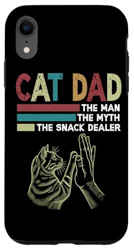 Cat Dad Der Mann Der Mythos Der Snackhändler Vatertag Retro Hülle für iPhone XR Cat Dad Der Mann Der Mythos Der Snackhändler Vatertag Retro Hülle für iPhone XR von Proud Cat Dad Loving Father Cat Owner Men Daddy
