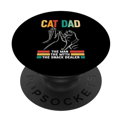 Cat Dad Der Mann Der Mythos Der Snackhändler Vatertag Retro PopSockets Klebender PopGrip Cat Dad Der Mann Der Mythos Der Snackhändler Vatertag Retro PopSockets Klebender PopGrip von Proud Cat Dad Loving Father Cat Owner Men Daddy