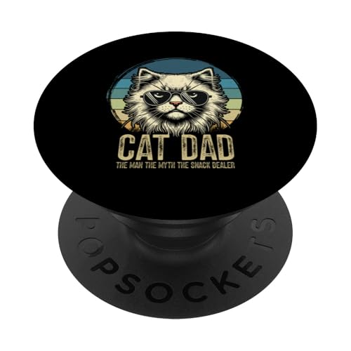 Cat Dad Der Mann Der Mythos Der Snackhändler Vatertag Retro PopSockets Klebender PopGrip Cat Dad Der Mann Der Mythos Der Snackhändler Vatertag Retro PopSockets Klebender PopGrip von Proud Cat Dad Loving Father Cat Owner Men Daddy