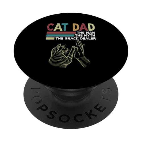Cat Dad Der Mann Der Mythos Der Snackhändler Vatertag Retro PopSockets Klebender PopGrip Cat Dad Der Mann Der Mythos Der Snackhändler Vatertag Retro PopSockets Klebender PopGrip von Proud Cat Dad Loving Father Cat Owner Men Daddy