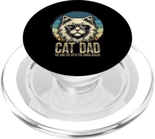 Cat Dad Der Mann Der Mythos Der Snackhändler Vatertag Retro PopSockets PopGrip für MagSafe Cat Dad Der Mann Der Mythos Der Snackhändler Vatertag Retro PopSockets PopGrip für MagSafe von Proud Cat Dad Loving Father Cat Owner Men Daddy
