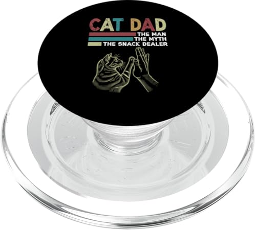 Cat Dad Der Mann Der Mythos Der Snackhändler Vatertag Retro PopSockets PopGrip für MagSafe Cat Dad Der Mann Der Mythos Der Snackhändler Vatertag Retro PopSockets PopGrip für MagSafe von Proud Cat Dad Loving Father Cat Owner Men Daddy