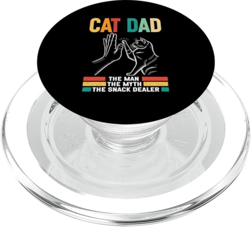 Cat Dad Der Mann Der Mythos Der Snackhändler Vatertag Retro PopSockets PopGrip für MagSafe Cat Dad Der Mann Der Mythos Der Snackhändler Vatertag Retro PopSockets PopGrip für MagSafe von Proud Cat Dad Loving Father Cat Owner Men Daddy