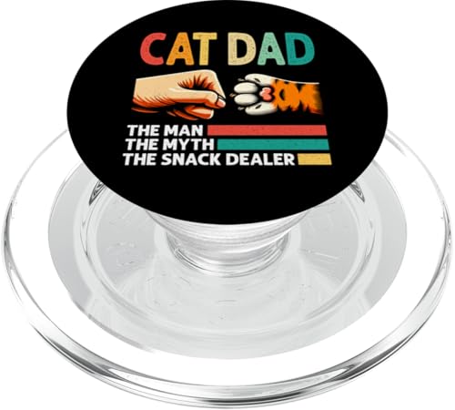 Cat Dad Der Mann Der Mythos Der Snackhändler Vatertag Retro PopSockets PopGrip für MagSafe Cat Dad Der Mann Der Mythos Der Snackhändler Vatertag Retro PopSockets PopGrip für MagSafe von Proud Cat Dad Loving Father Cat Owner Men Daddy
