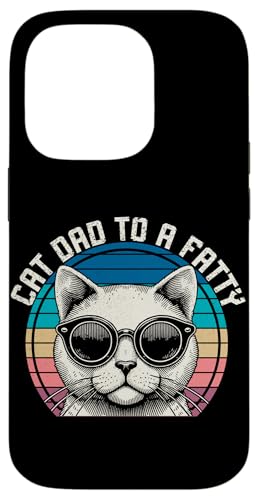 Cat Dad To A Fatty Cat Lover Vatertag Katzenbesitzer Retro Hülle für iPhone 14 Pro Cat Dad To A Fatty Cat Lover Vatertag Katzenbesitzer Retro Hülle für iPhone 14 Pro von Proud Cat Dad Loving Father Cat Owner Men Daddy