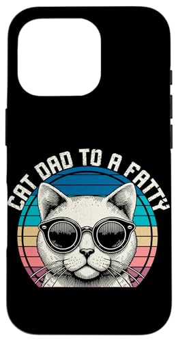 Cat Dad To A Fatty Cat Lover Vatertag Katzenbesitzer Retro Hülle für iPhone 16 Pro Cat Dad To A Fatty Cat Lover Vatertag Katzenbesitzer Retro Hülle für iPhone 16 Pro von Proud Cat Dad Loving Father Cat Owner Men Daddy