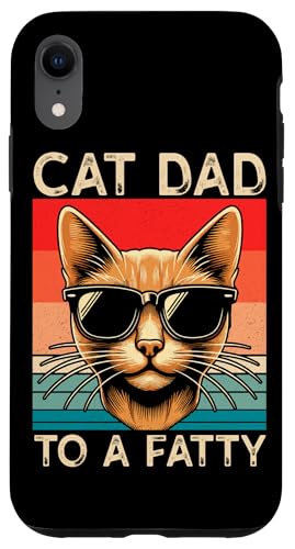 Cat Dad To A Fatty Cat Lover Vatertag Katzenbesitzer Retro Hülle für iPhone XR Cat Dad To A Fatty Cat Lover Vatertag Katzenbesitzer Retro Hülle für iPhone XR von Proud Cat Dad Loving Father Cat Owner Men Daddy