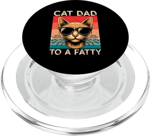 Cat Dad To A Fatty Cat Lover Vatertag Katzenbesitzer Retro PopSockets PopGrip für MagSafe Cat Dad To A Fatty Cat Lover Vatertag Katzenbesitzer Retro PopSockets PopGrip für MagSafe von Proud Cat Dad Loving Father Cat Owner Men Daddy