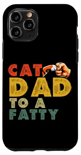 Cat Dad To A Fatty Cat Lover Vatertag Papa Papa Retro Hülle für iPhone 11 Pro Cat Dad To A Fatty Cat Lover Vatertag Papa Papa Retro Hülle für iPhone 11 Pro von Proud Cat Dad Loving Father Cat Owner Men Daddy