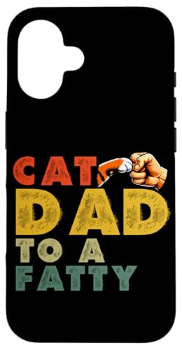 Cat Dad To A Fatty Cat Lover Vatertag Papa Papa Retro Hülle für iPhone 16 Cat Dad To A Fatty Cat Lover Vatertag Papa Papa Retro Hülle für iPhone 16 von Proud Cat Dad Loving Father Cat Owner Men Daddy