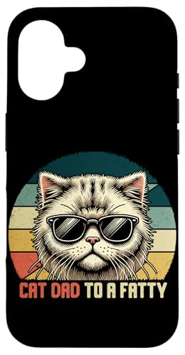 Cat Dad To A Fatty Retro-Vatertags-Katzenliebhaber-Elternteil Hülle für iPhone 16 Cat Dad To A Fatty Retro-Vatertags-Katzenliebhaber-Elternteil Hülle für iPhone 16 von Proud Cat Dad Loving Father Cat Owner Men Daddy
