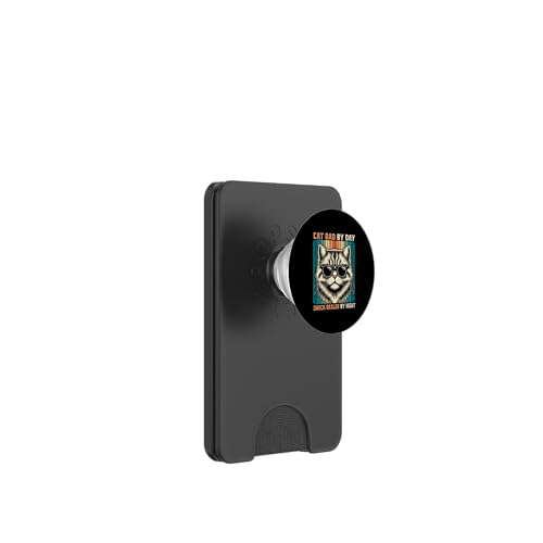 Cat Dad by Day Snack Dealer by Night Retro Katzenliebhaber PopSockets PopWallet für MagSafe Cat Dad by Day Snack Dealer by Night Retro Katzenliebhaber PopSockets PopWallet für MagSafe von Proud Cat Dad Loving Father Cat Owner Men Daddy