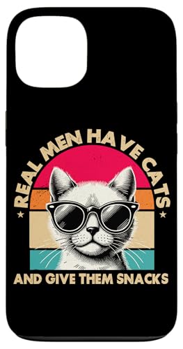 Echte Männer haben Katzen und geben ihnen Snacks Katzenliebhaber Vater Hülle für iPhone 13 von Proud Cat Dad Loving Father Cat Owner Men Daddy