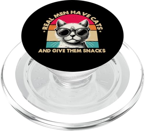 Echte Männer haben Katzen und geben ihnen Snacks Katzenliebhaber Vater PopSockets PopGrip für MagSafe Echte Männer haben Katzen und geben ihnen Snacks Katzenliebhaber Vater PopSockets PopGrip für MagSafe von Proud Cat Dad Loving Father Cat Owner Men Daddy