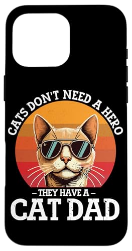 Katze Papa Vater Katzenliebhaber Eltern Vatertag Papa Vaterschaft Hülle für iPhone 16 Pro Max Katze Papa Vater Katzenliebhaber Eltern Vatertag Papa Vaterschaft Hülle für iPhone 16 Pro Max von Proud Cat Dad Loving Father Cat Owner Men Daddy