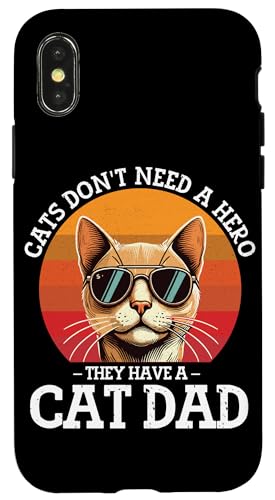 Katze Papa Vater Katzenliebhaber Eltern Vatertag Papa Vaterschaft Hülle für iPhone X/XS Katze Papa Vater Katzenliebhaber Eltern Vatertag Papa Vaterschaft Hülle für iPhone X/XS von Proud Cat Dad Loving Father Cat Owner Men Daddy