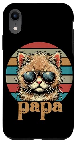 Katze Papa Vater Katzenliebhaber Eltern Vatertag Papa Vaterschaft Hülle für iPhone XR von Proud Cat Dad Loving Father Cat Owner Men Daddy